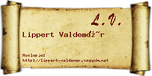 Lippert Valdemár névjegykártya